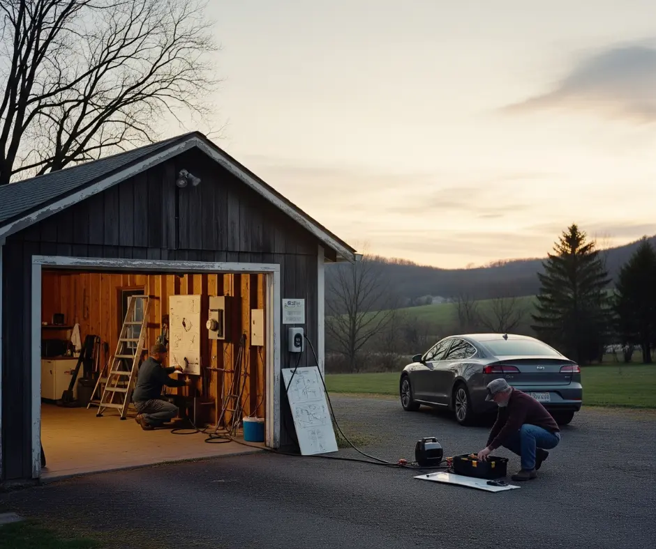 install electric car charger at home